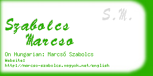 szabolcs marcso business card